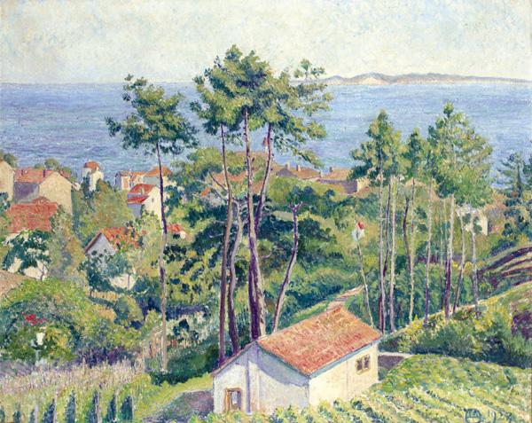 Le Lavandou, vintage artwork by Lucien Pissarro, 12x8" (A4) Poster
