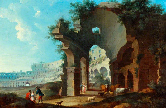 The Colosseum, Rome, vintage artwork by Hendrik Frans van Lint, 12x8" (A4) Poster