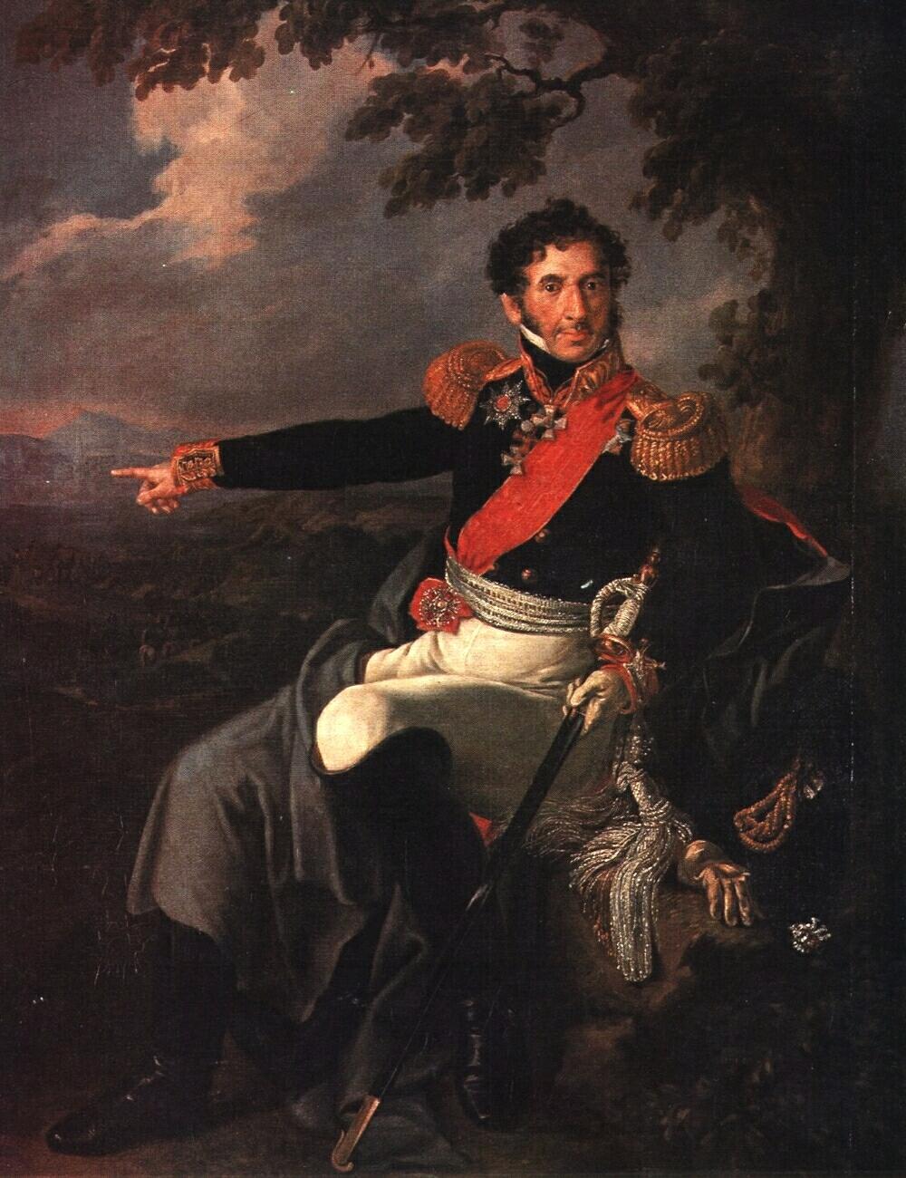 Portrait of Prince P. I. Bagration, vintage artwork by Vasily Tropinin, 12x8" (A4) Poster