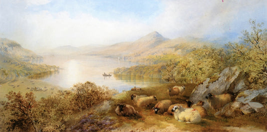 Loch Rannoch, Perthshire, vintage artwork by Cornelius Pearson, A3 (16x12") Poster Print