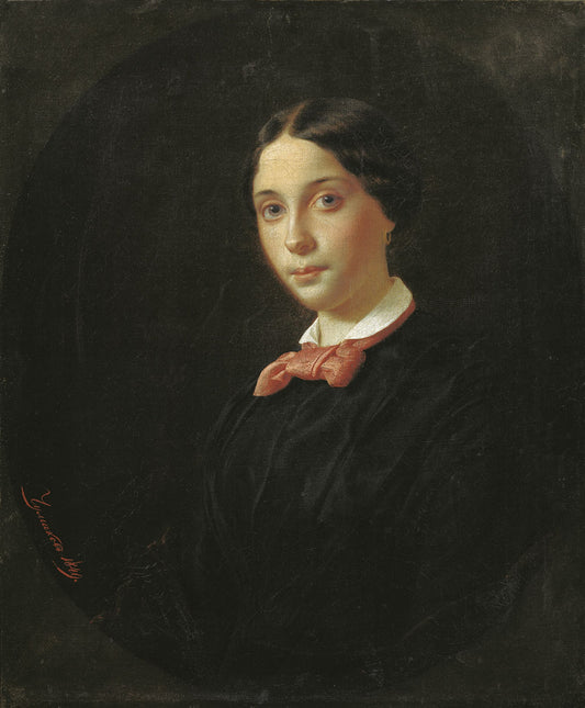Portrait of Mazarskaya, vintage artwork by Fedor Chumakov, 12x8" (A4) Poster