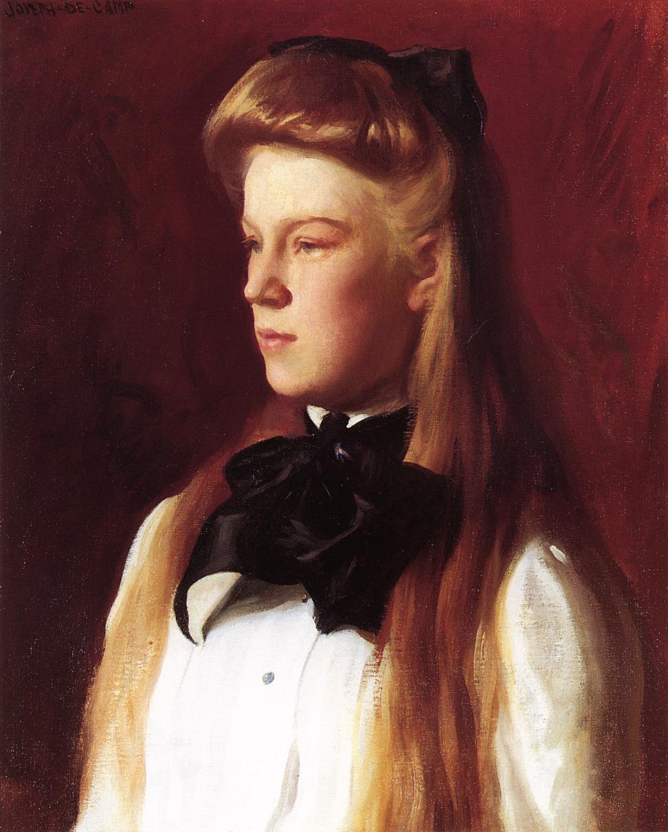 Miss Alice Boit, vintage artwork by Joseph Rodefer DeCamp, 12x8" (A4) Poster