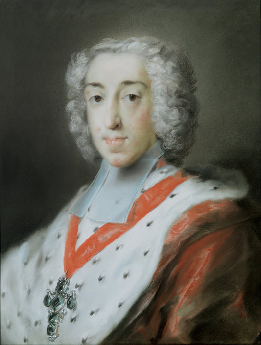 Elector Clemens Augustus of Cologne (1700-1761), vintage artwork by Rosalba Carriera, 12x8" (A4) Poster