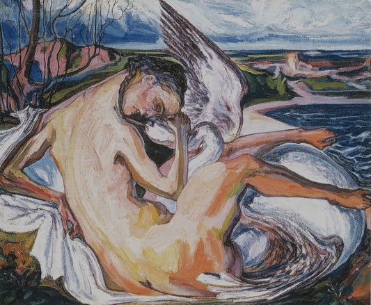 Leda, vintage artwork by Oleksa Novakovsky, 12x8" (A4) Poster