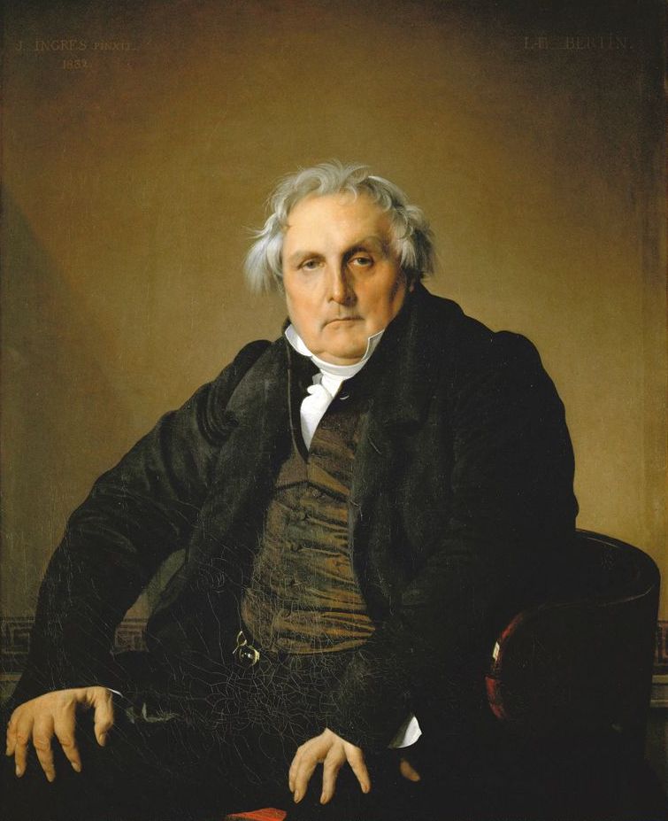Louis-François Bertin, vintage artwork by Jean-Auguste-Dominique Ingres, 12x8" (A4) Poster