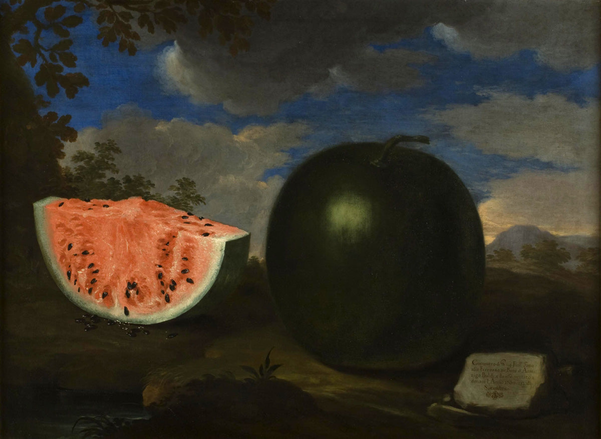 Cocomero di Amerigo Baldi, vintage artwork by Bartolomeo Bimbi, 12x8" (A4) Poster