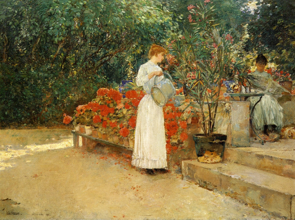 After Breakfast by Childe Hassam,A3(16x12")Poster