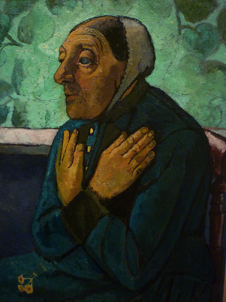 Old Peasant Woman, vintage artwork by Paula Modersohn-Becker, 12x8" (A4) Poster