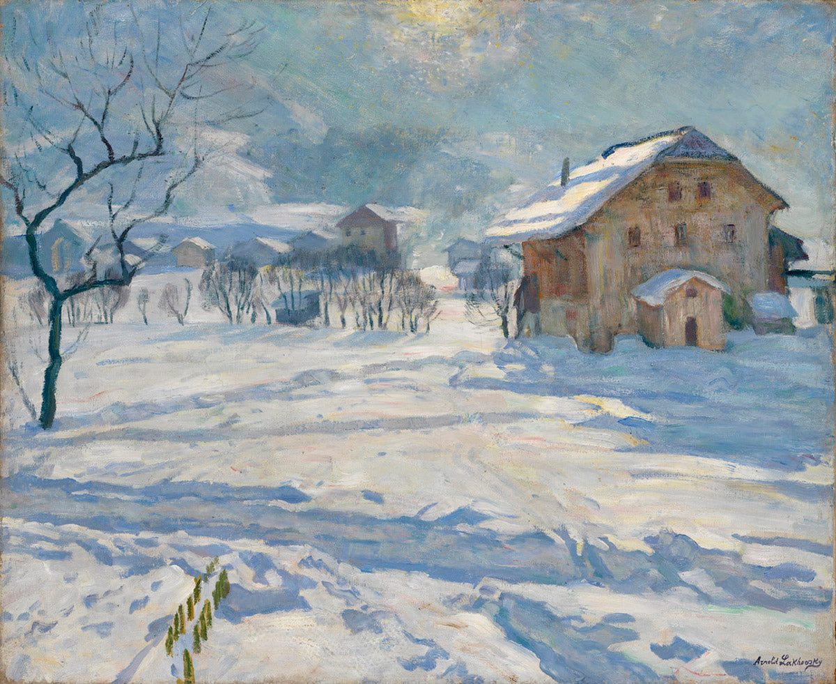 Megève, vintage artwork by Arnold Borisovich Lakhovsky, 12x8" (A4) Poster