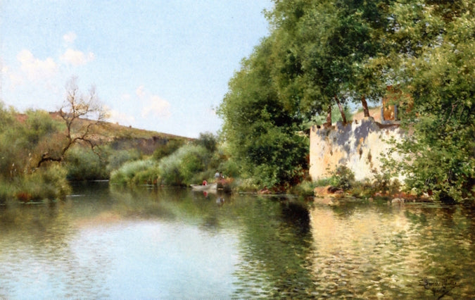Boating Party at Rest, San Roque by Emilio Sanchez-Perrier,A3(16x12")Poster
