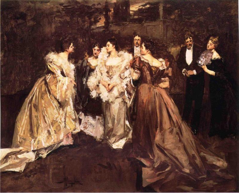 At the Ball, vintage artwork by Albert Beck Wenzell, 12x8" (A4) Poster