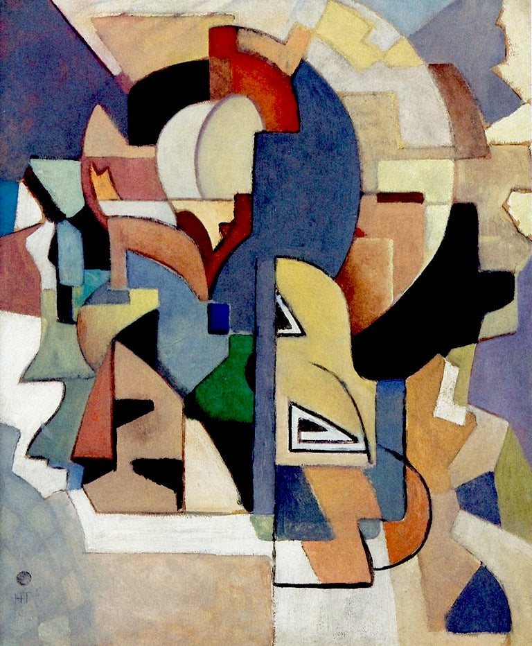 Untitled Abstraction, vintage artwork by Henry Fitch Taylor, 12x8" (A4) Poster