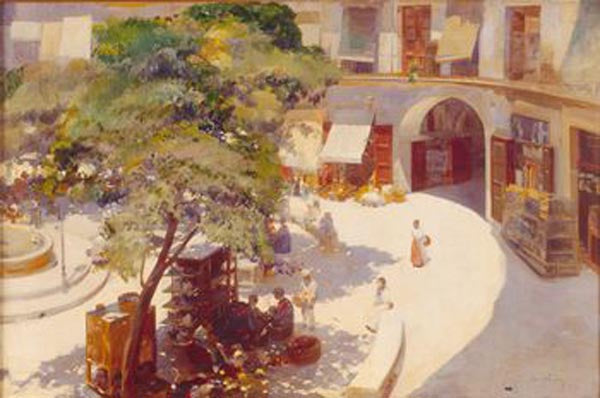 La plaza redonda by Jose Navarro llorens,A3(16x12")Poster