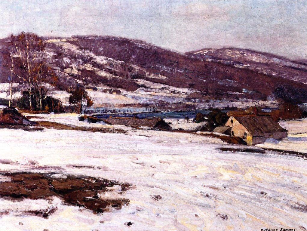 Country Home in Winter by George Gardner Symons,A3(16x12")Poster