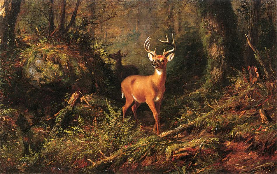The Adirondacks, vintage artwork by Arthur Fitzwilliam Tait, A3 (16x12") Poster Print