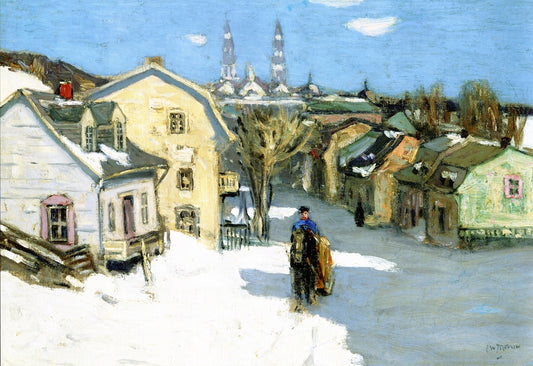 Sainte-Anne-de-Beaupre, vintage artwork by James Wilson Morrice, 12x8" (A4) Poster