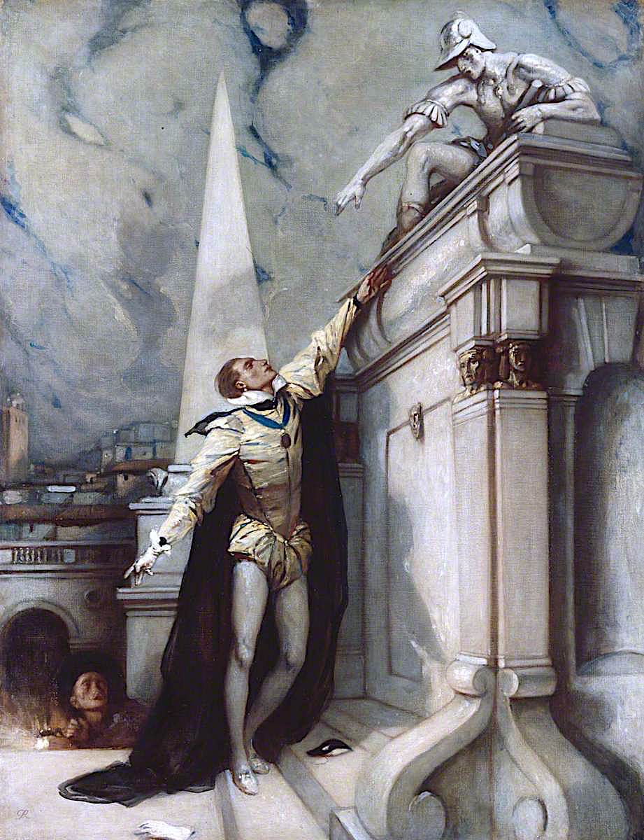Don Juan Challenging the Commander, vintage artwork by Charles S. Ricketts, 12x8" (A4) Poster