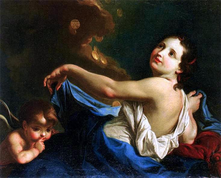 Danae, vintage artwork by Gianbettino Cignaroli, 12x8" (A4) Poster