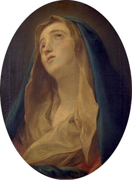 Addolorata, vintage artwork by Attributed to Pompeo Batoni, 12x8" (A4) Poster