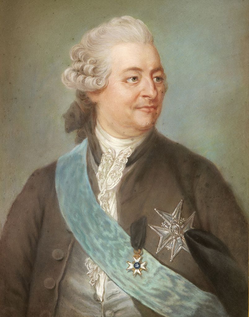 Portrait of Charles de Geer, vintage artwork by Gustaf Lundberg, 12x8" (A4) Poster