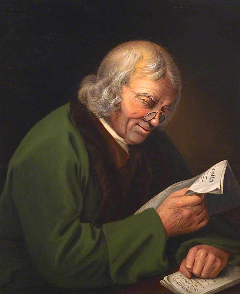 Benjamin Franklin, vintage artwork by Attributed to Stephen Elmer, 12x8" (A4) Poster