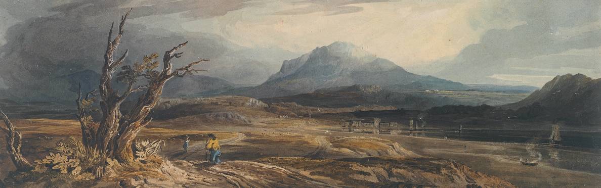 Cader Idris from the Barmouth Sands, vintage artwork by Anthony Vandyke Copley Fielding, 12x8" (A4) Poster