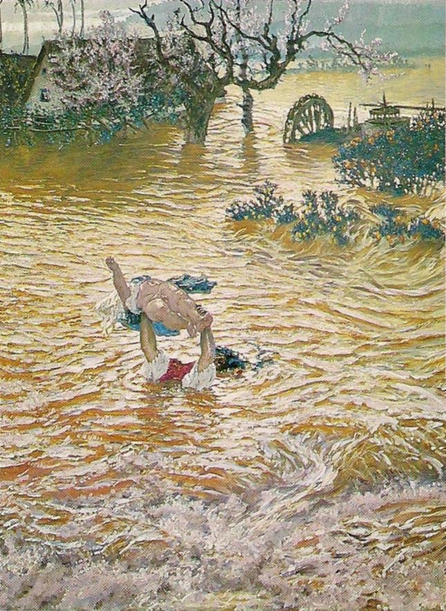 Motherly Love, vintage artwork by Antonio Muñoz Degrain, 12x8" (A4) Poster
