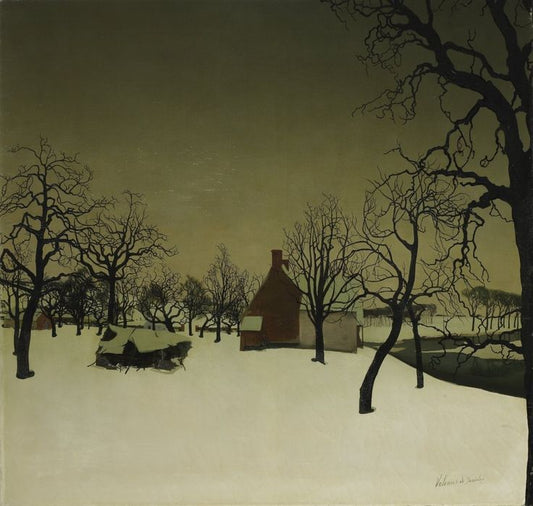 Tempelhof onder de Sneeuw by Valerius de Saedeleer,A3(16x12")Poster