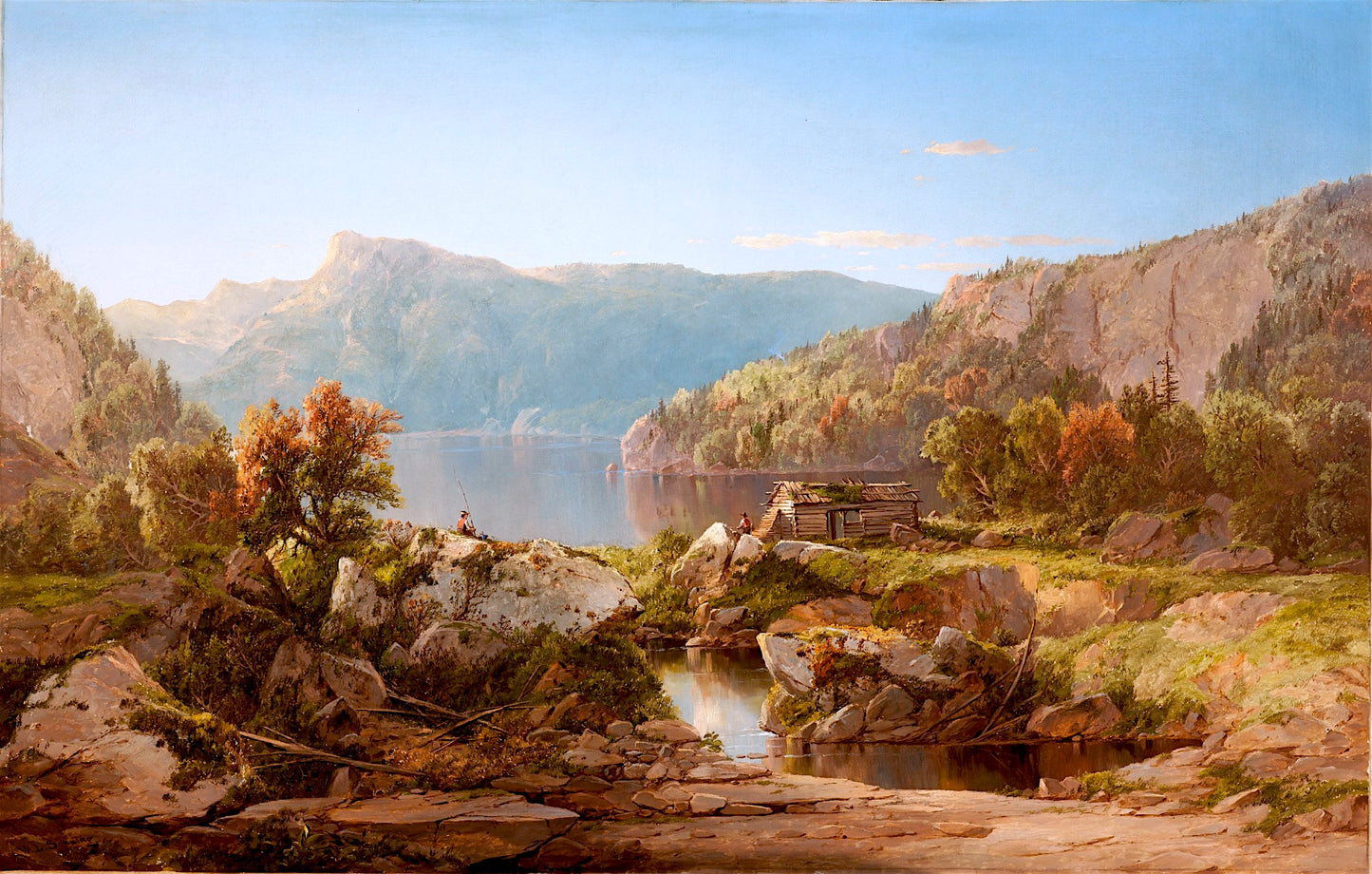Autumn Morning on the Potomac, vintage artwork by William Louis Sonntag, Sr, 12x8" (A4) Poster