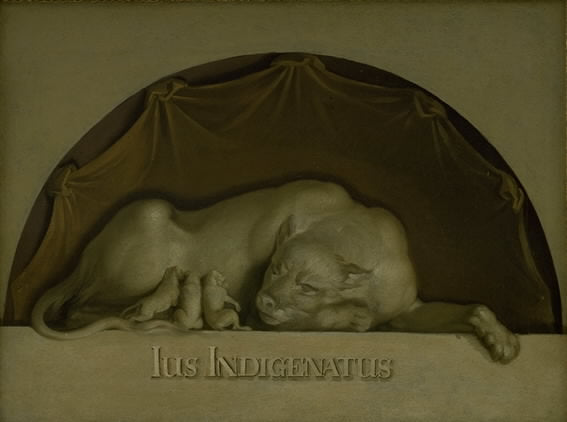 Allegory on the Right to Citizenship, vintage artwork by Nicolai Abraham Abildgaard, 12x8" (A4) Poster