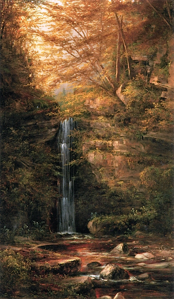 Madrone Falls of Milliken Creek, vintage artwork by Norton Bush, 12x8" (A4) Poster