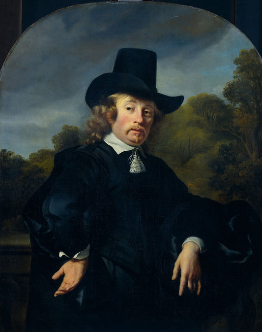 Roelof Meulenaer, Postmaster of Antwerp, vintage artwork by Ferdinand Bol, 12x8" (A4) Poster