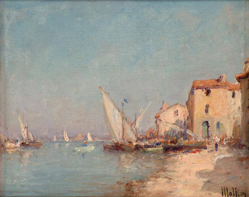 Mediterranean Port by Henry Malfroy-Savigny,16x12(A3) Poster