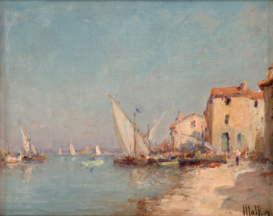 Mediterranean Port by Henry Malfroy-Savigny,16x12(A3) Poster