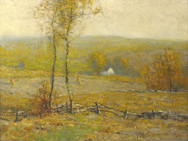 Farm in the Valley, 1921 by Bruce Crane,A3(16x12")Poster