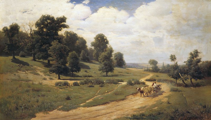 Ukrainian Landscape by Sergei Ivanovich Vasilkovsky,A3(16x12")Poster