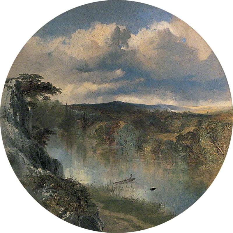 The Thames at Pangbourne, Berkshire, vintage artwork by Edmund John Niemann, A3 (16x12") Poster Print