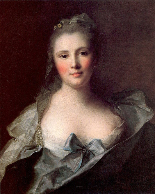 Mademoiselle Marsollier, vintage artwork by Jean-Marc Nattier, 12x8" (A4) Poster