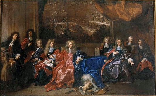 The City Council of Paris in 1687, vintage artwork by Hyacinthe Rigaud, 12x8" (A4) Poster