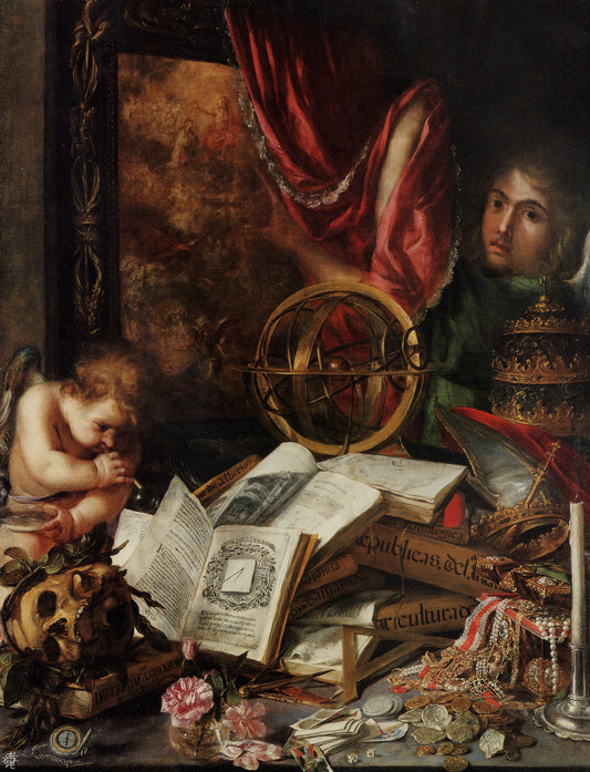 Allegory of Vanitas, vintage artwork by Juan de Valdes Leal, 12x8" (A4) Poster
