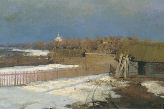 Village in Spring by Ivan Kalmykov,A3(16x12")Poster