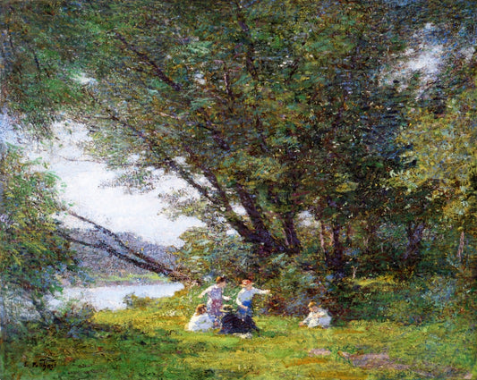 A Day in the Country, vintage artwork by Edward Henry Potthast, 12x8" (A4) Poster