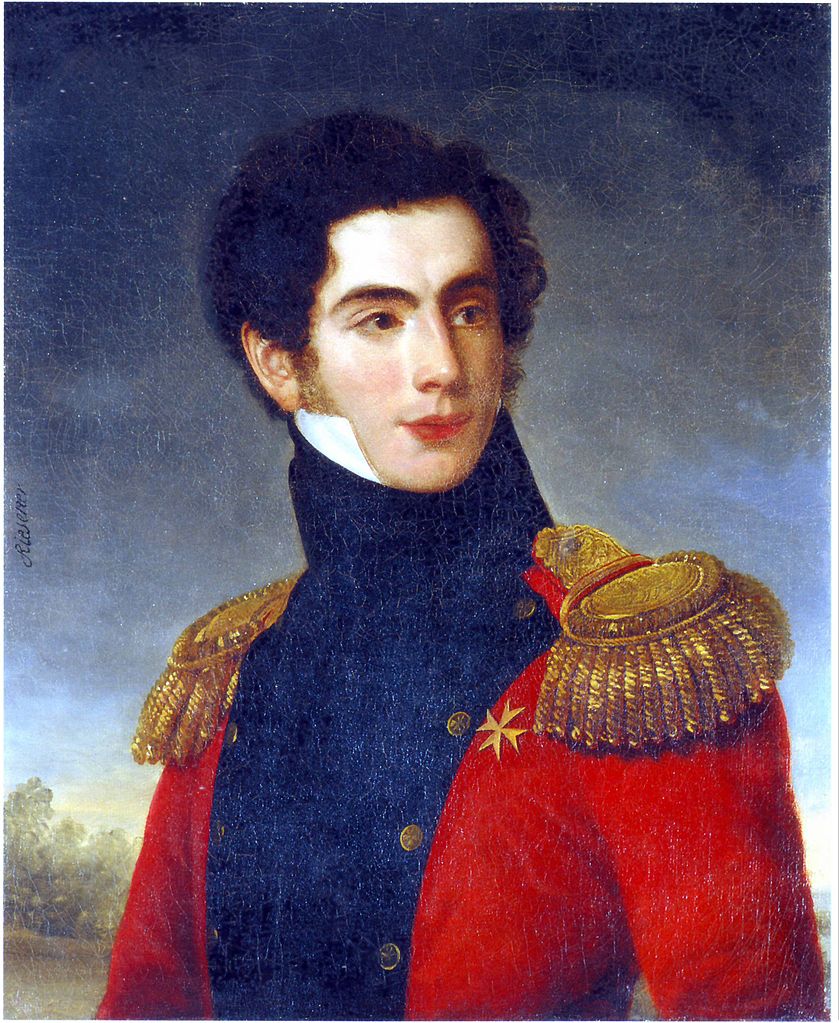 Portrait of B.A. Kurakin, vintage artwork by Henri-François Riesener, 12x8" (A4) Poster