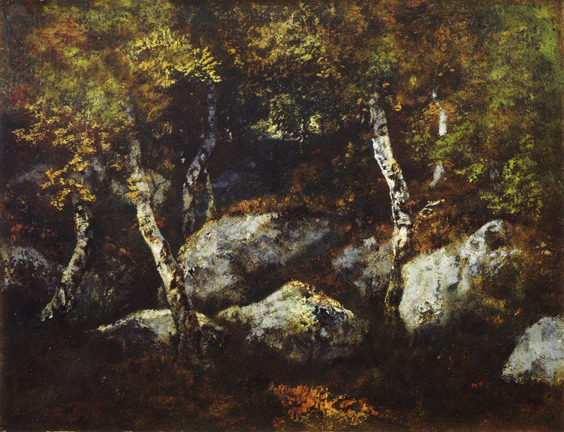 In the Forest of Fontainebleau, vintage artwork by Narcisse Dìaz de la Peña, A3 (16x12") Poster Print