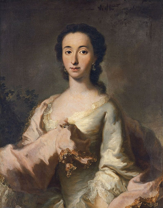 Portrait of Maria Rosa Walburga von Soyer, vintage artwork by Georg Desmarees, 12x8" (A4) Poster