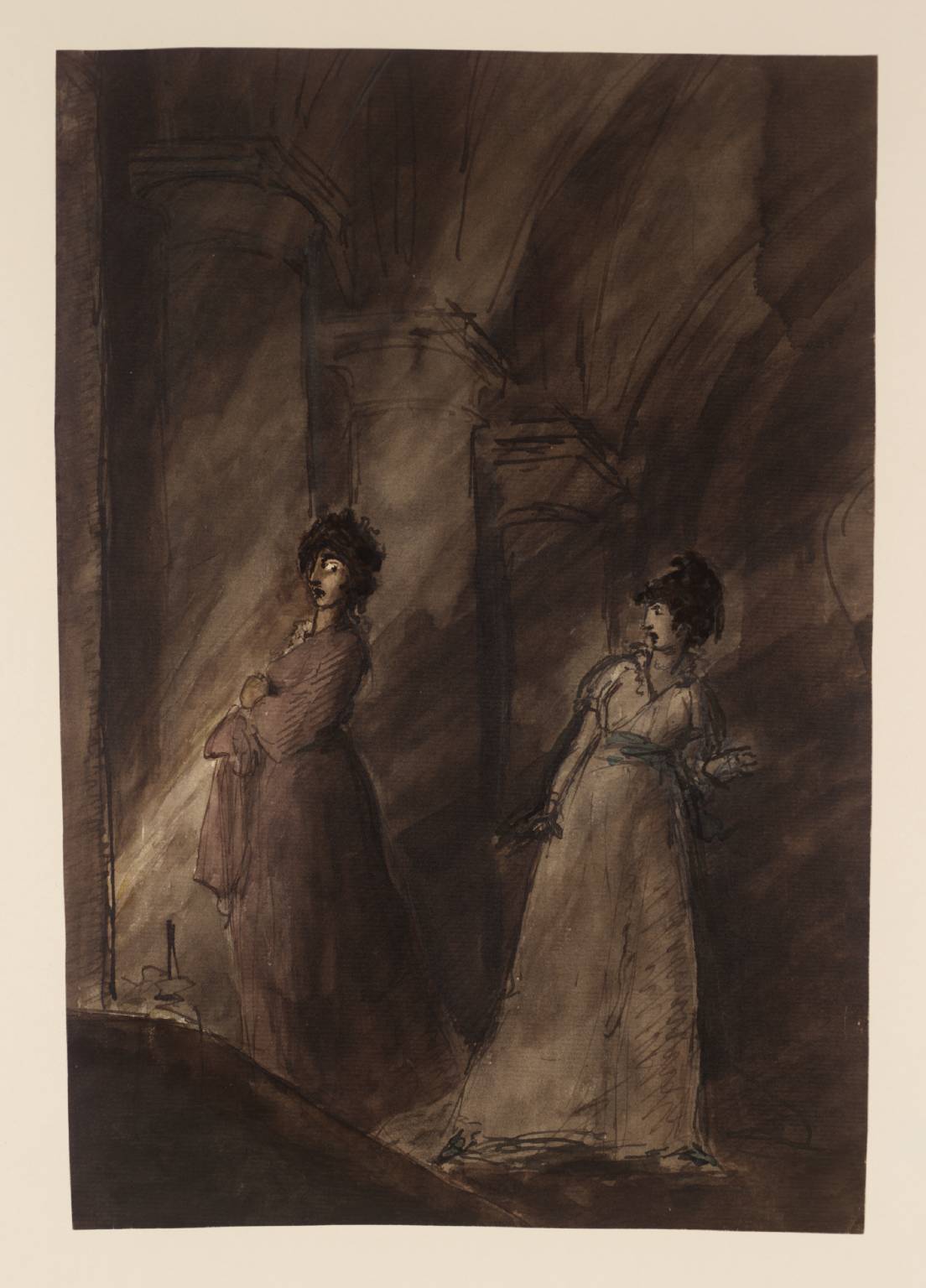 Study for the Sleepwalking Scene, Macbeth, vintage artwork by Sir Nathaniel Dance-Holland, 12x8" (A4) Poster