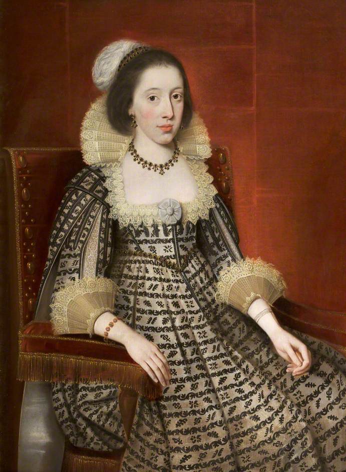 Elizabeth Leicester, vintage artwork by Daniël Mijtens, 12x8" (A4) Poster