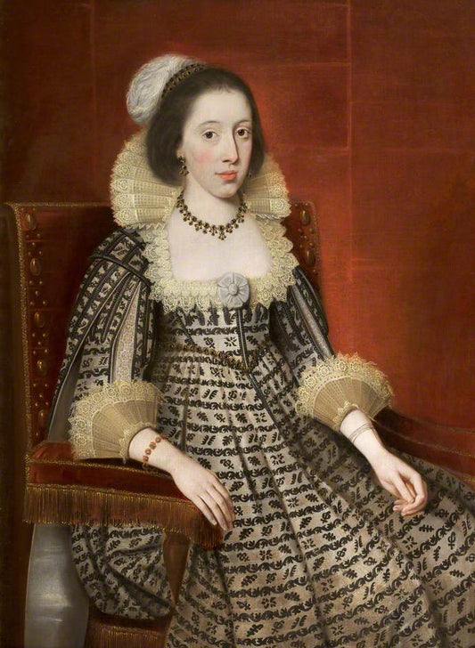 Elizabeth Leicester, vintage artwork by Daniël Mijtens, 12x8" (A4) Poster