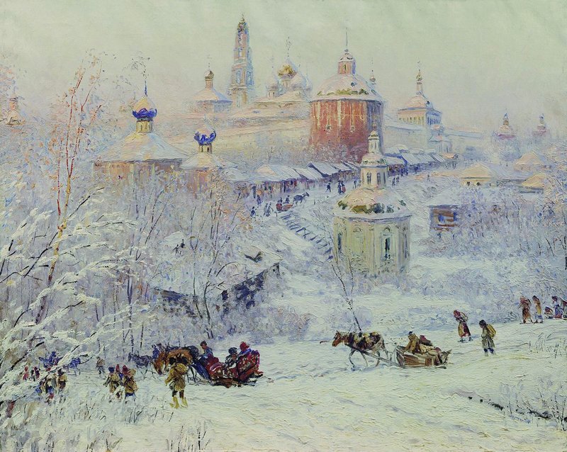 Trinity Monastery by Nikolai Nikanorovich Dubovskoy,A3(16x12")Poster