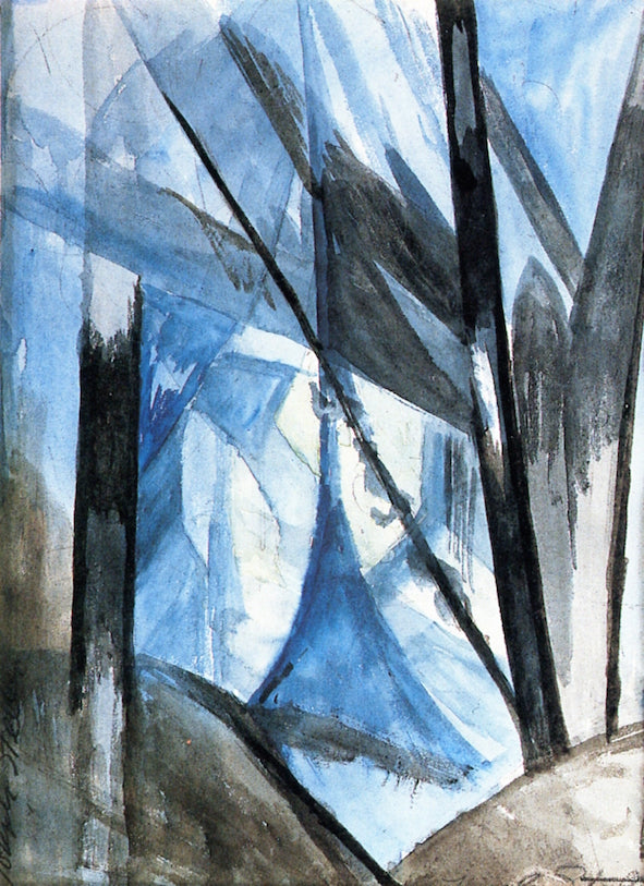 Brooklyn Bridge (study) by Joseph Stella,16x12(A3) Poster